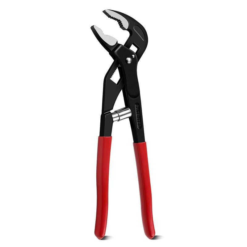 HAUTMEC 10-Inch Water Pump Pliers, Auto-Adjusting Tongue and Groove Joint Pliers, V-Jaw with Comfort Grips, Rust-Proof CRV Steel Construction for Plumbing, Home Repair, and Pipe Fittings HT0088 - Image 1